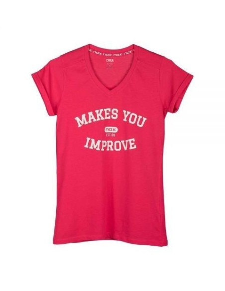Nox Nox T-shirt básica Rosa para mulher T18mcabnro | Ofertas de padel