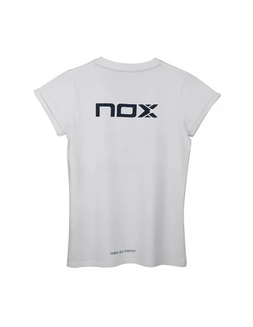 Nox Basic T-shirt Nox Women's white T18mcabnbl | Ofertas de padel