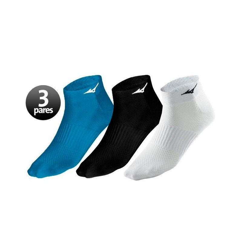 Pack de 3 pares de calcetines Mizuno Training Mid 3P Azul / Blanco