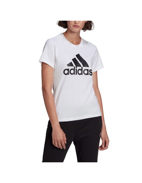 Camiseta Adidas Loungerwear Essentials Gris Mujer | Ofertas de pádel