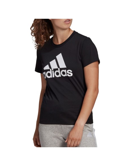 Camiseta Adidas Loungerwear Essentials Gris Mujer | Ofertas de pádel