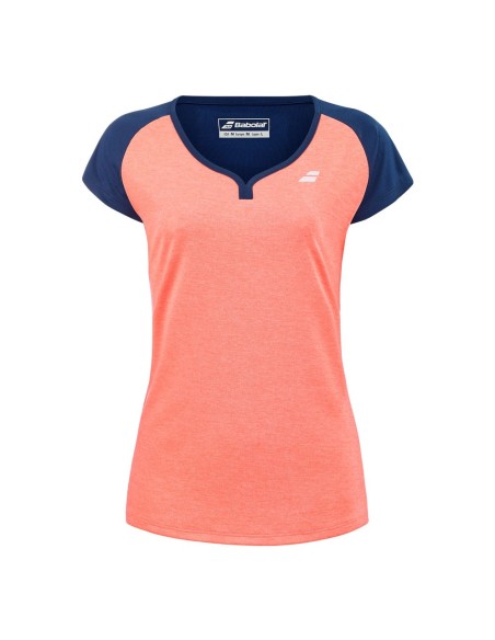 Camiseta Babolat Play Cap Coral Mujer | Ofertas de pádel