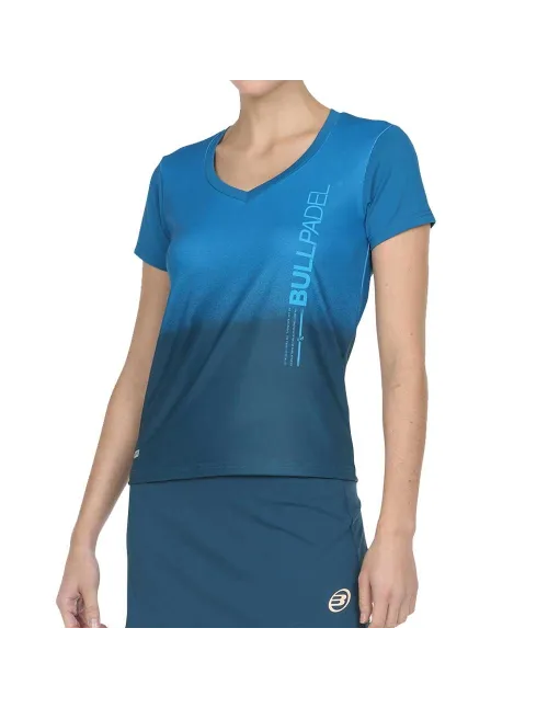 Camiseta Bullpadel Eriete Azul Mujer | Ofertas de pádel