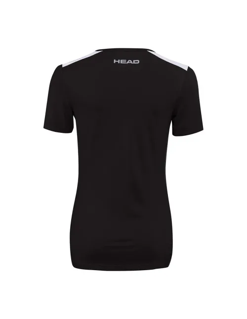 Camiseta Head Club 22 Tech Negro Mujer | Ofertas de pádel