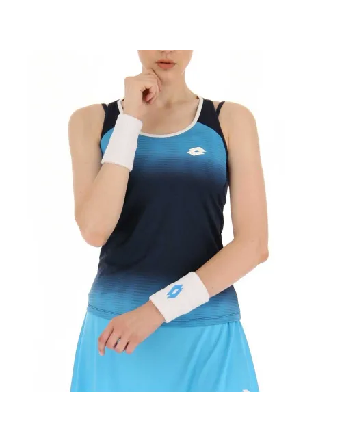 Lotto T-shirt sem mangas azul-marinho Iv para mulher | Ofertas de padel