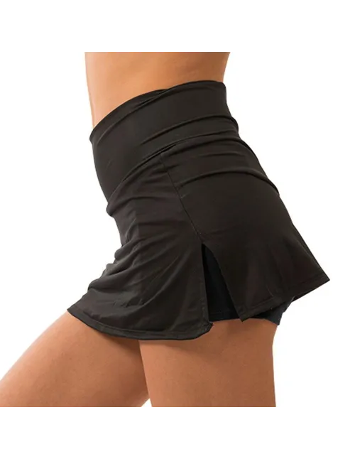Falda Softee Club New Con Bolsillo Negro | Ofertas de pádel
