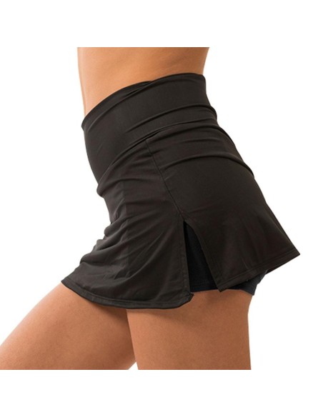 Falda Softee Club New Con Bolsillo Negro | Ofertas de pádel