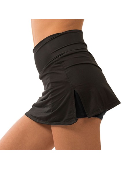 Falda Softee Club New Con Bolsillo Negro | Ofertas de pádel