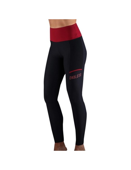 Leggings Endless Fit Pocket 40014 Black Wine Women's | Ofertas de padel