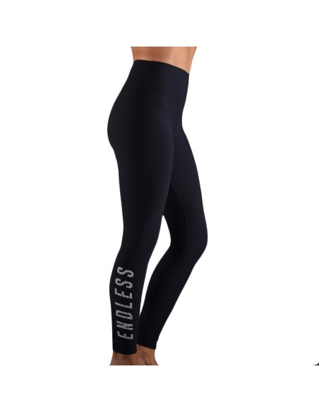 Endless Leggings Fit Pocket Ii 40128 Blk White Donna |Padel offers