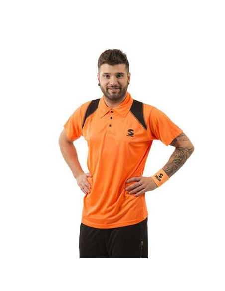 Fluorescent Orange And Black Padel Softee Reflex Polo Shirt | Ofertas de padel