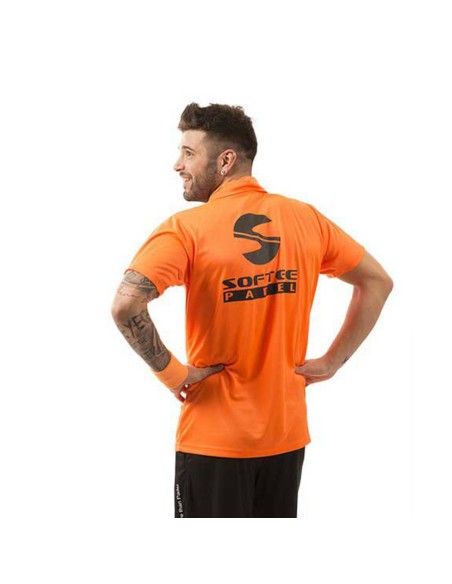 Fluorescent Orange And Black Padel Softee Reflex Polo Shirt | Ofertas de padel