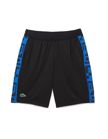 Short Lacoste Contrast Print Negro Gh9378c31 | Ofertas de pádel