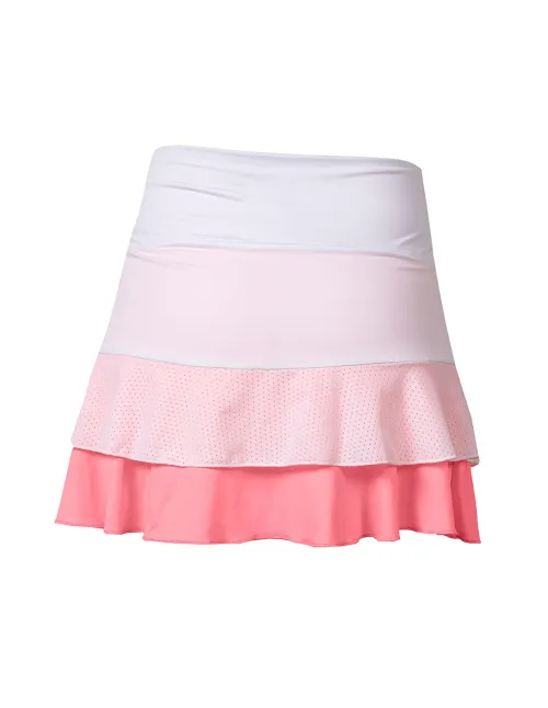 Falda Black Crown Marta Marrero 02 Arucas Blanco/Coral | Ofertas de pádel