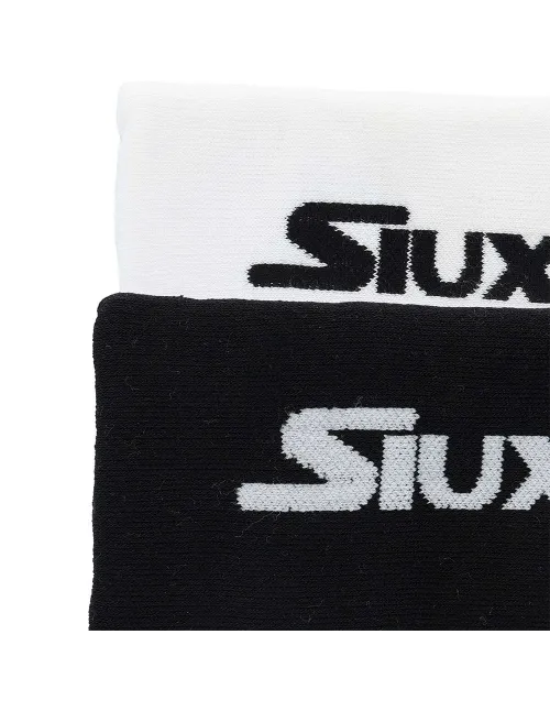 Muñequera Siux Larga Jacquard Algodon Negro Blanca | Ofertas de pádel