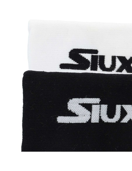Wristband Siux Long Jacquard Cotton Black Black White | Ofertas de padel