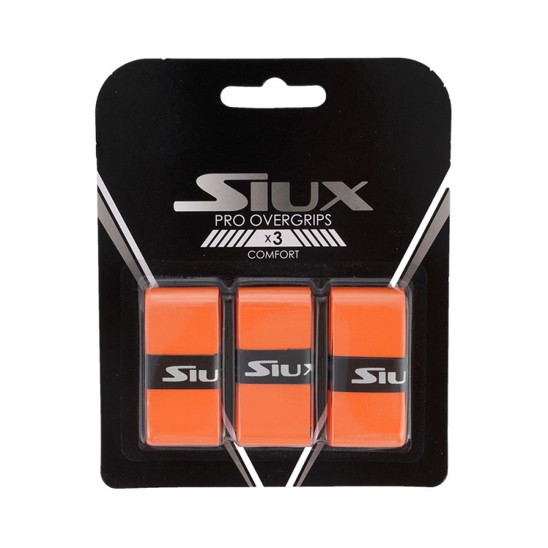 Blister Overgrips Siux Pro X3 Naranja Liso