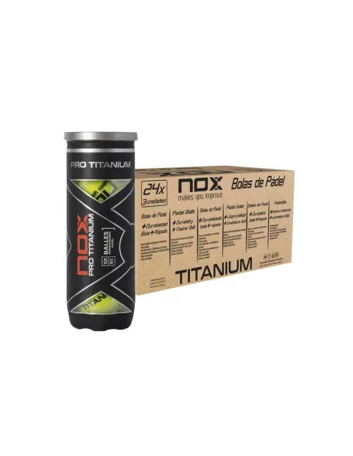 SCATOLA DA 24 TUBI DA 3 PALLINE DA Padel Nox Pro TITANIUM |Padel offers
