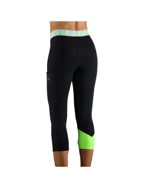 Endlesss Vanity Pocket Iconic 7/8 Legging 40211 Preto Verde Mulher | Ofertas de padel