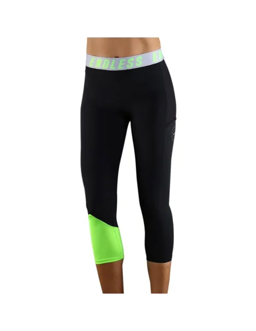 Endlesss Vanity Pocket Iconic 7/8 Legging 40211 Black Green Women's | Ofertas de padel