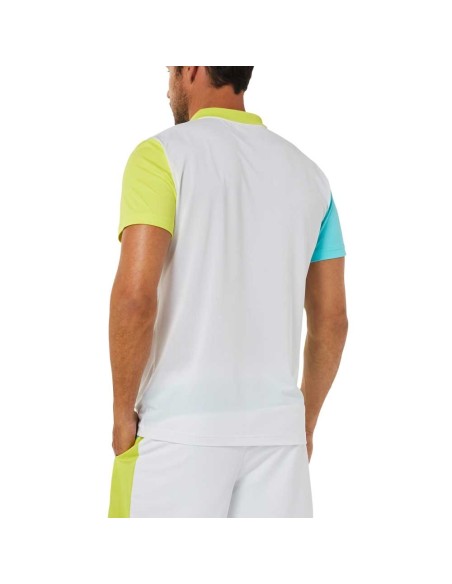 Asics Polo Homens Court Bloco de cores 2041a198 103 | Ofertas de padel