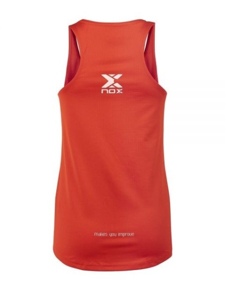 Camiseta Nox Team Roja Blanco Mujer | Ofertas de pádel