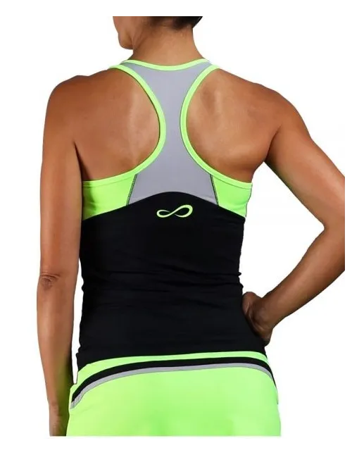 Endless Flow Maglietta 40003 Nero Verde Donna |Padel offers