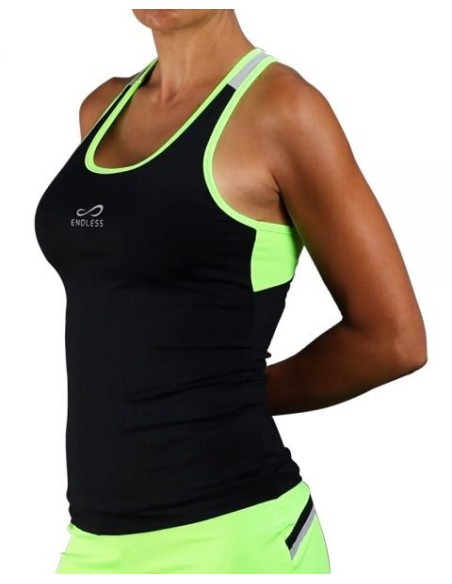 Endless Flow Maglietta 40003 Nero Verde Donna |Padel offers Endless Flow Maglietta 40003 Nero Verde Donna |Padel offers