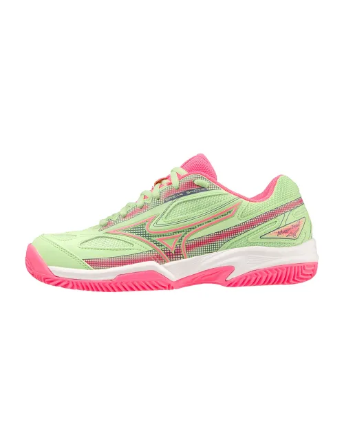 Zapatillas Mizuno Break Shot 4 Padel Verde Rosa Mujer