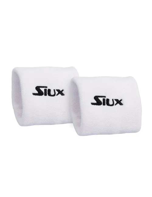 Pack 2 Muñequeras Club Siux Blanco | Ofertas de pádel