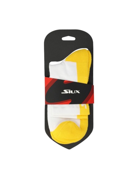 Calcetin Siux Media Caña Crow Blanco Amarillo | Ofertas de pádel