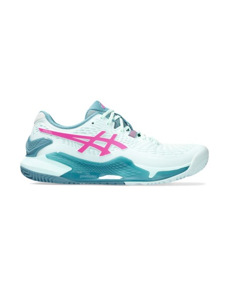 Asics Gel-resolution 9 Padel WHITE TURQUOISE WOMEN'S 1042A245 400 | Ofertas de padel