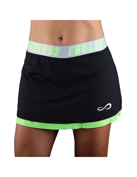 Skirt Endless Iconic 40205 Black Green | Ofertas de padel