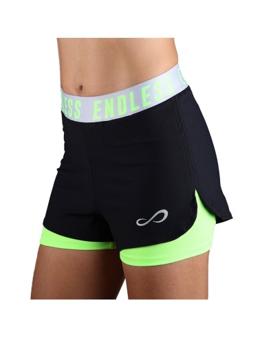 Short Endless Tech Iconic 40210 Black Green Mujer