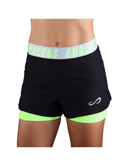 Short Endless Tech Iconic 40210 Black Green Women's | Ofertas de padel