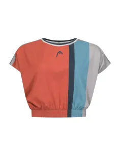 Sleeveless Head Padel Crop Coral Women's Top