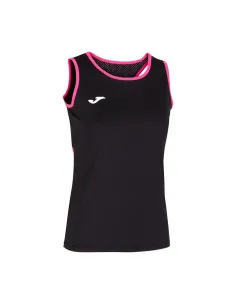 Camiseta Tirantes Joma Break Negro Rosa Mujer | Ofertas de pádel