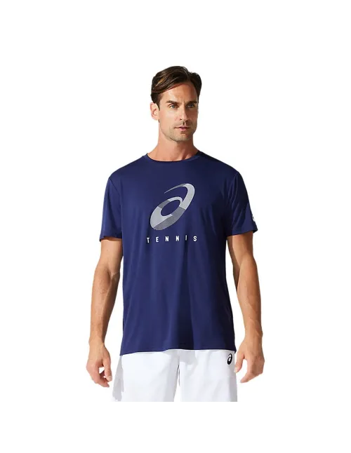 CAMISETA ASICS COURT M SPIRAL 2041A148 400 | Ofertas de pádel