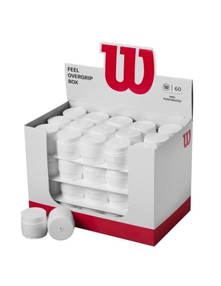 Caja 60 Uds Overgrip Wilson Pro Perforado Blanco | Ofertas de pádel