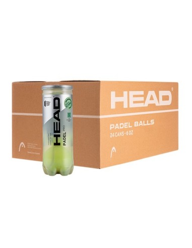 Box of 24 cans of balls Head Padel Pro WPT