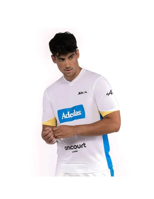 Official Siux Diablo Sanyo White T-shirt | Ofertas de padel