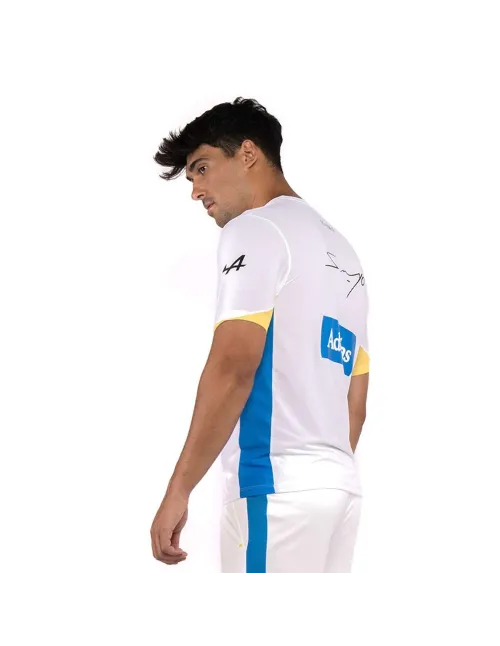 Official Siux Diablo Sanyo White T-shirt | Ofertas de padel