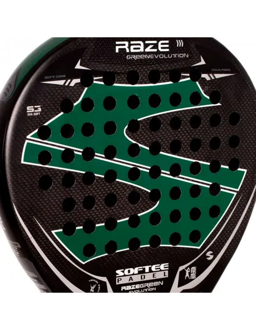 Racket Softee Raze Evolution Green Carbon A000565 | Ofertas de padel