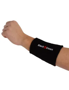 Muñequera Black Crown Long Negro | Ofertas de pádel