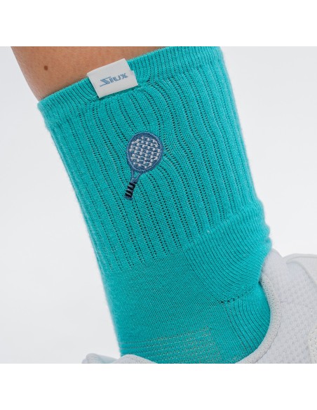 Siux Pack de 2 meias Icon Half Socks Branco/Verde | Ofertas de padel