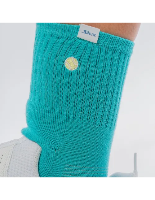 Siux Pack de 2 meias Icon Half Socks Branco/Verde | Ofertas de padel