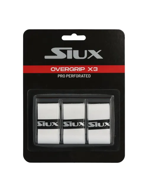 Overgrip Siux Pro Perforated X3 Bianco |Padel offers