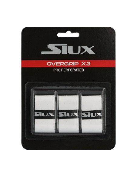 Overgrip Siux Pro Perforated X3 Blanco | Ofertas de pádel