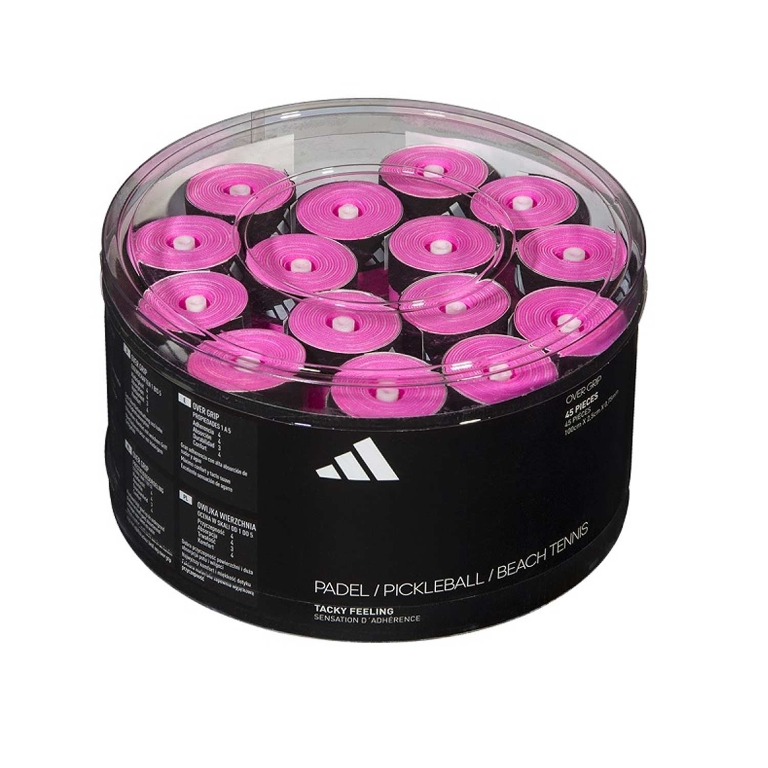 Cubo De Overgrip 45 Unidades Adidas, Fluor