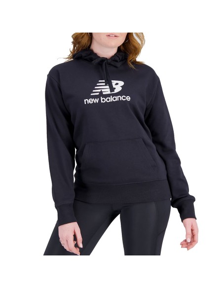 Sudadera New Balance Essentials Stacked Logo Mujer | Ofertas de pádel
